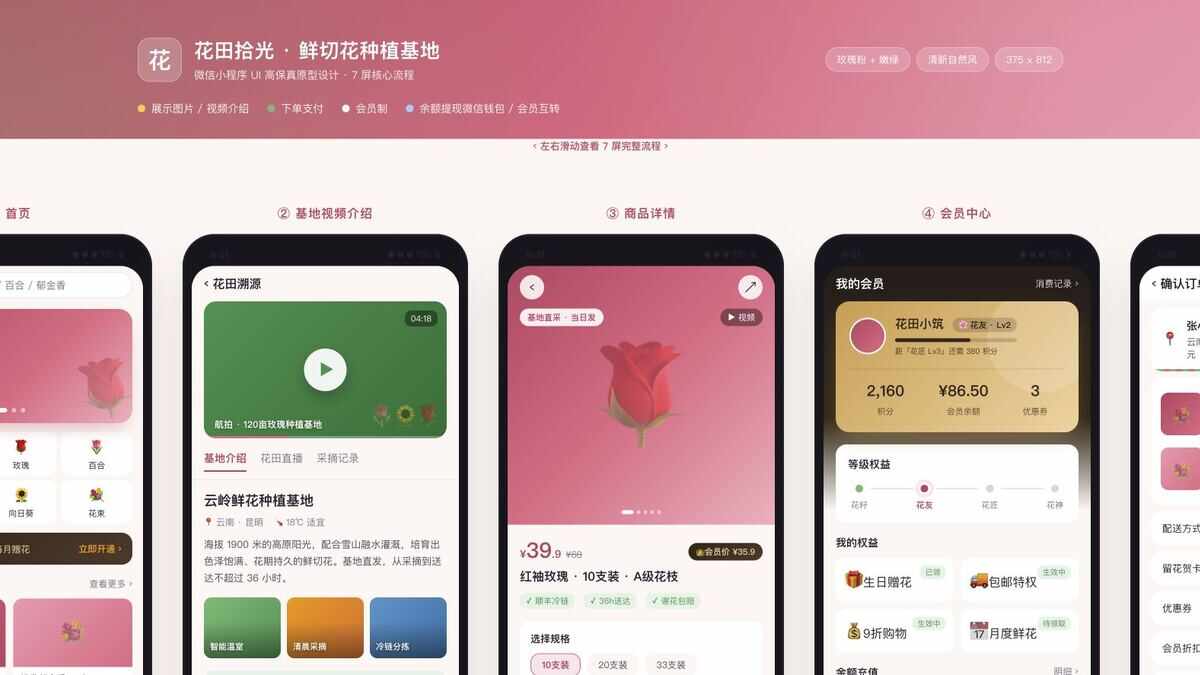 花田拾光公开展示页面截图