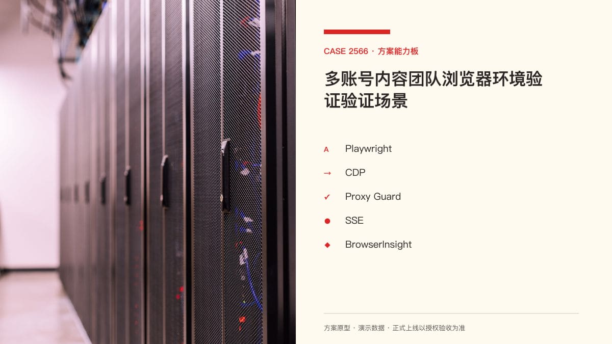多账号内容团队浏览器环境验证验证场景：把二维码出现时延、代理链路与指纹检测装进同一套验证台方案能力板