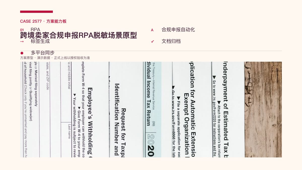 跨境卖家合规申报RPA脱敏场景原型：欧盟GPSR/PPWR/EUDR多法规并行，把申报、标签与归档装进一条自动化流水线方案能力板